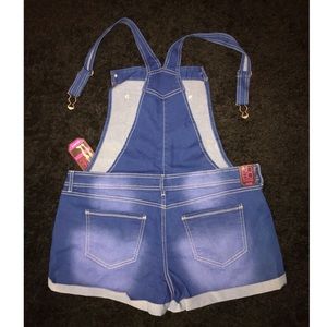 Jean short overalls